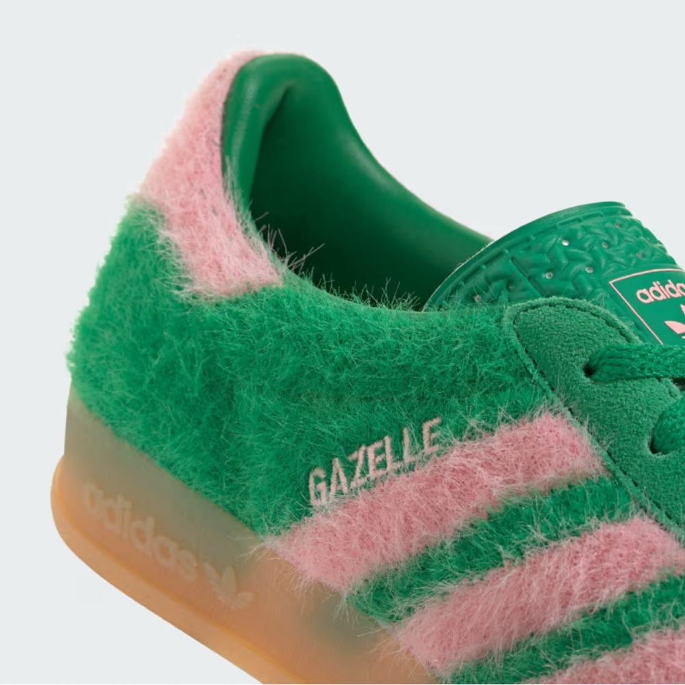 Adidas Gazelle Indoor Premium Fuzzy Green & Pink-Rare Collector’s Edition (NWB) - Picture 5 of 9